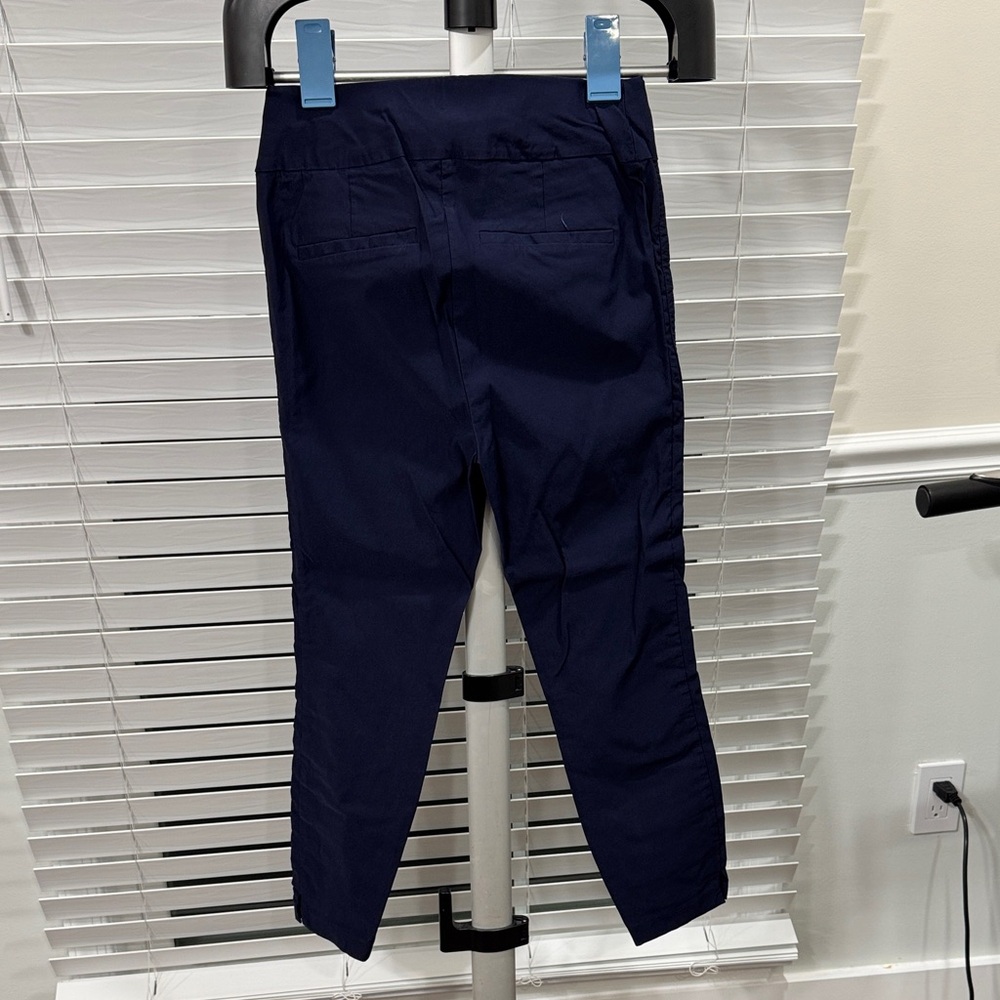 Women's Navy Skinny Stretch Pants - Picture 2 of 2
